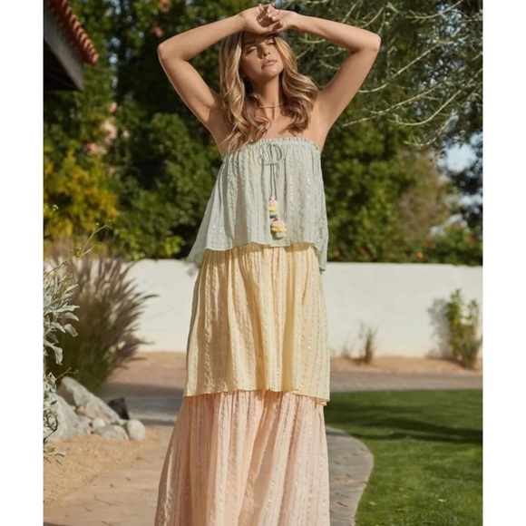 Anthropologie PQ Briar Cover-Up Maxi Dress